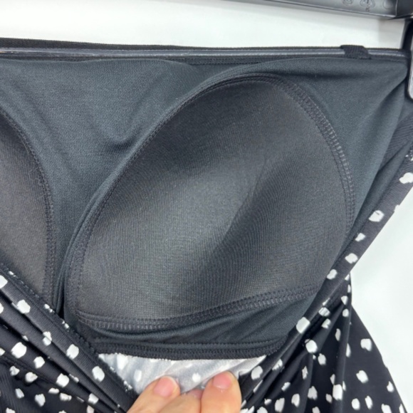 Kona Sol Black and White Polka Dot Swim Skirt - Picture 5 of 6